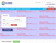 Tablet Screenshot of deturismoporcolombia.com